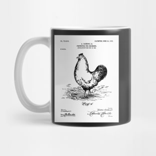 Chicken Hens Patent - Chef Cook Chicken Coop Art - White Mug